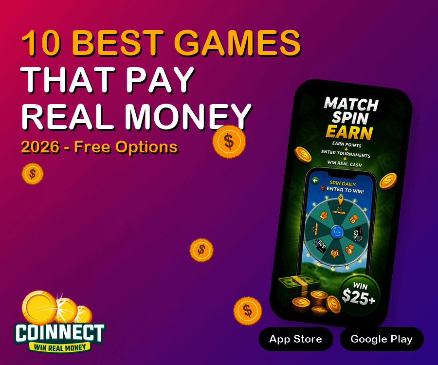Best games that pay real money in 2026 — Coinnect gameplay on iPhone