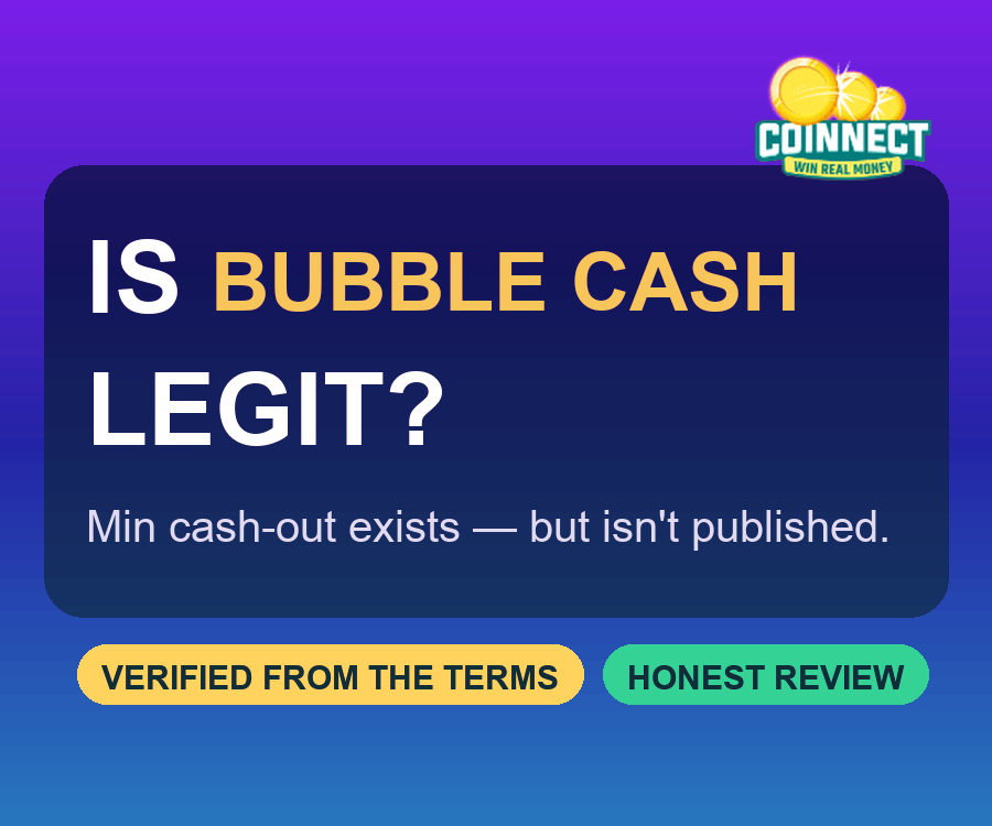 Is Bubble Cash legit? Honest review card