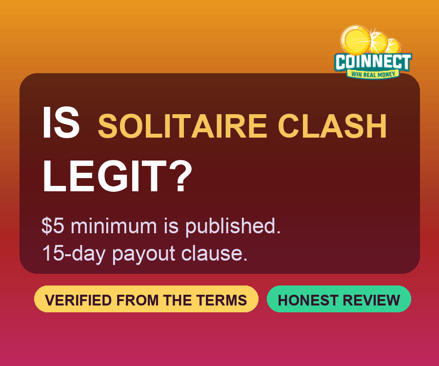 Is Solitaire Clash legit? Honest review card