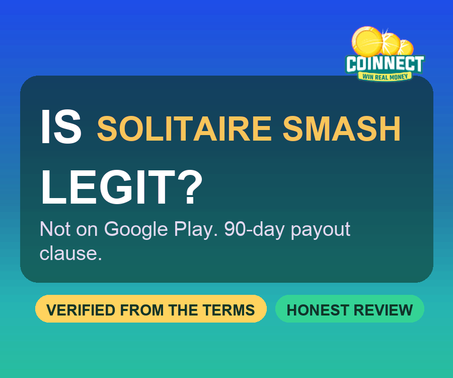Is Solitaire Smash legit? Honest review card